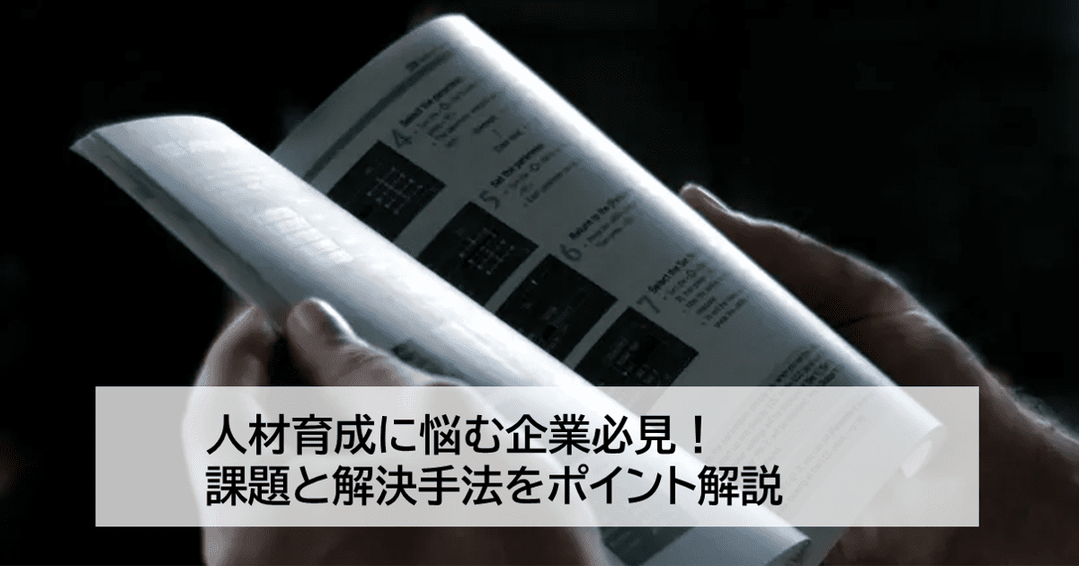 人材育成に悩む企業必見！課題と解決手法をポイント解説のアイキャッチ画像