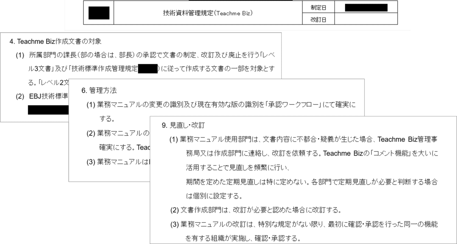 技術資料管理規程を策定し、ISOに沿った文書管理を全社で実現